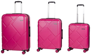 Set 3 Valigie Trolley Rigide in ABS 4 Ruote TSA Ravizzoni Mango Fucsia
