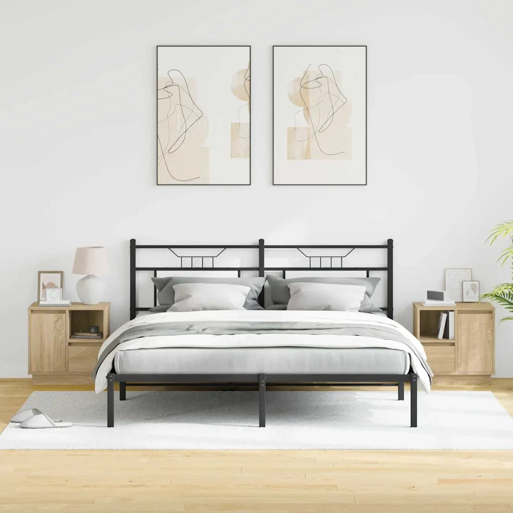 Set di 2 Comodini | Armadio da Notte | Mobiletto da notte Rovere Sonoma 50 x 34,5 x 50 cm.