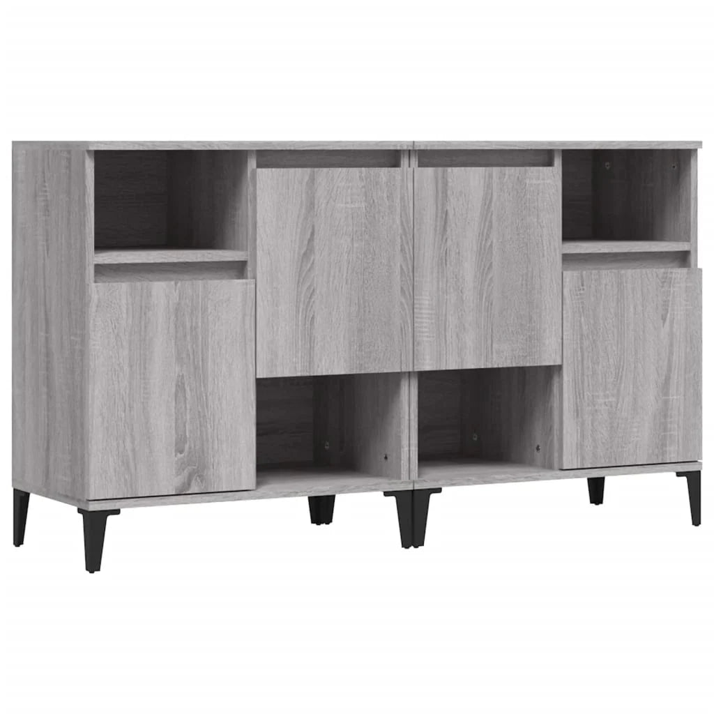 Buffet credenza cassettiera armadio mobile contenitore organizer per cucina soggiorno salotti set da 2 Sonoma 60 x 35 x 70 cm legno ingegnerizzato grigio 02_0036966