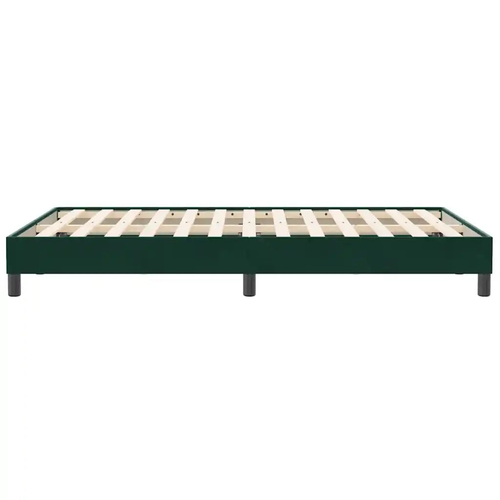 Giroletto a Molle senza Materasso Verde Scuro 120x210cm Velluto 3315822