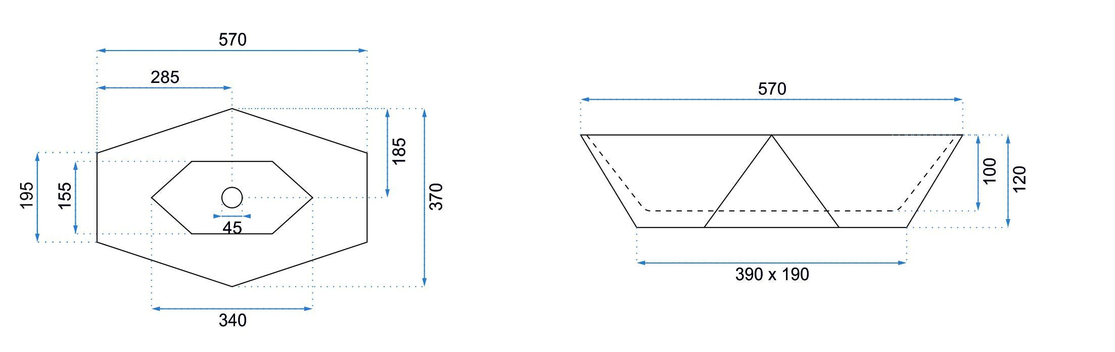 Lavabo Da Appoggio Rea Vegas Granit