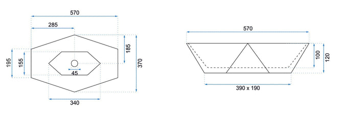 Lavabo Da Appoggio Rea Vegas Granit