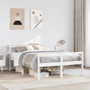 vidaXL Letto Anziani con Testiera Bianco 120x190cm Legno Massello Pino