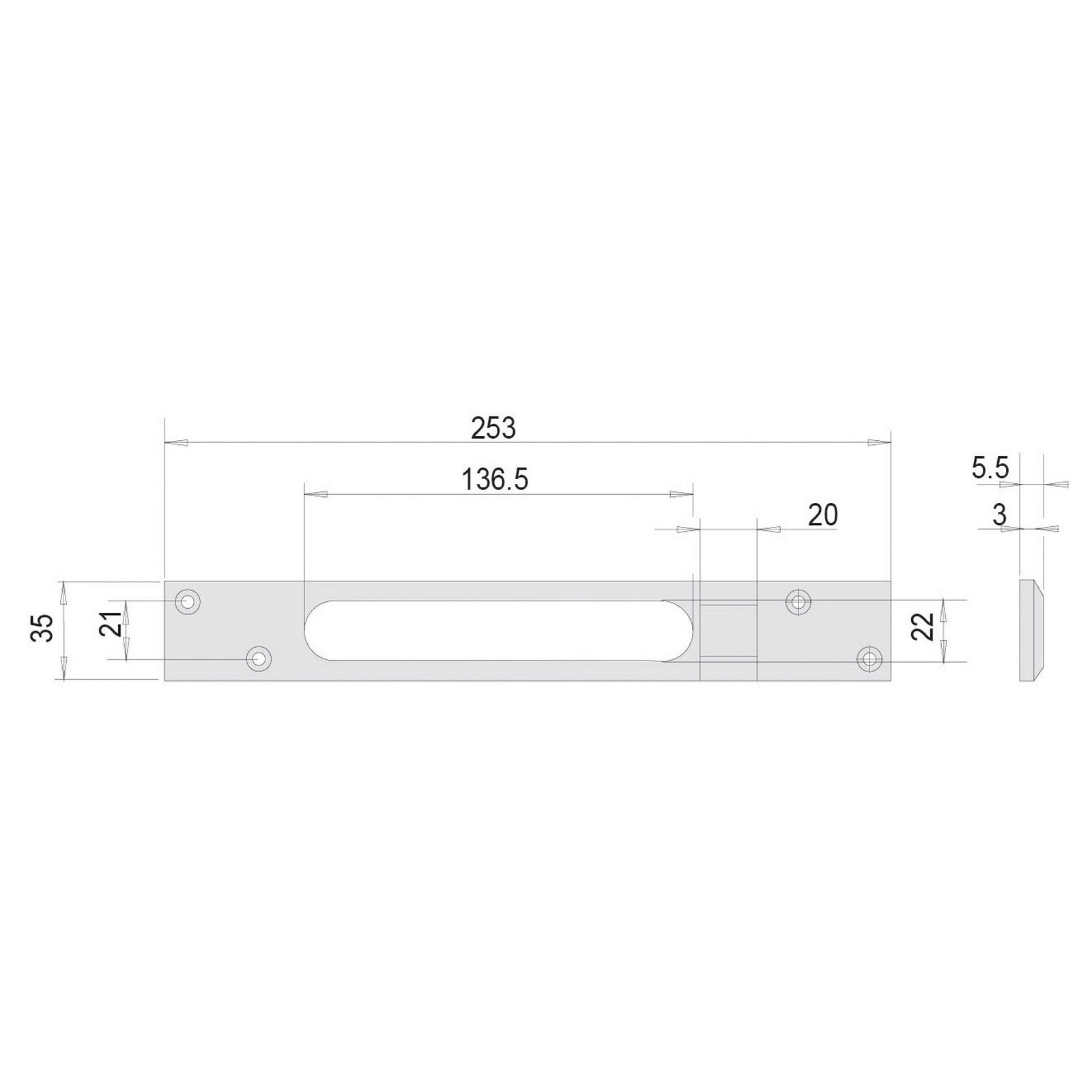 cisa art. 06220.20.0 contropiastra x serratura elettrica cod:ferx.99255