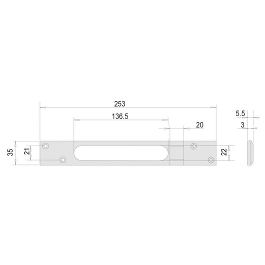 cisa art. 06220.20.0 contropiastra x serratura elettrica cod:ferx.99255