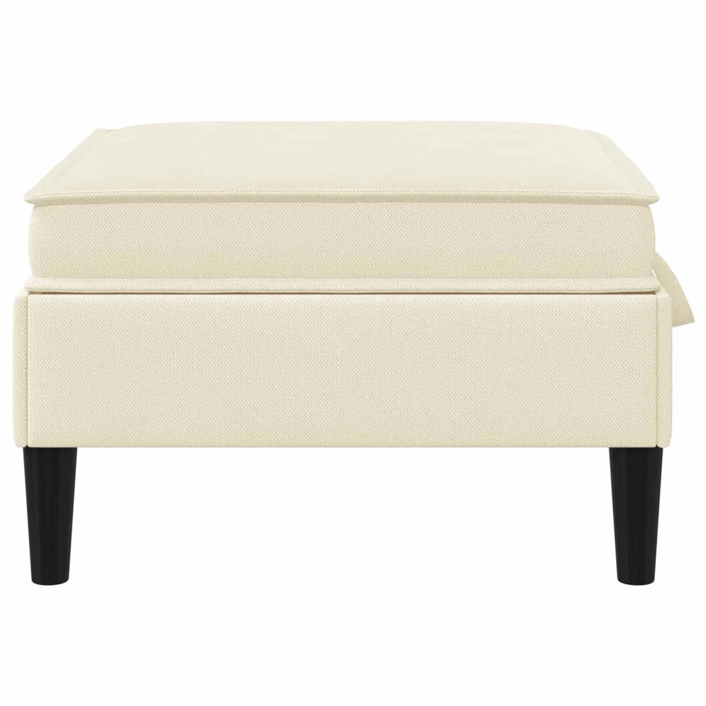 Pouf con Storage Crema Velluto 42027143