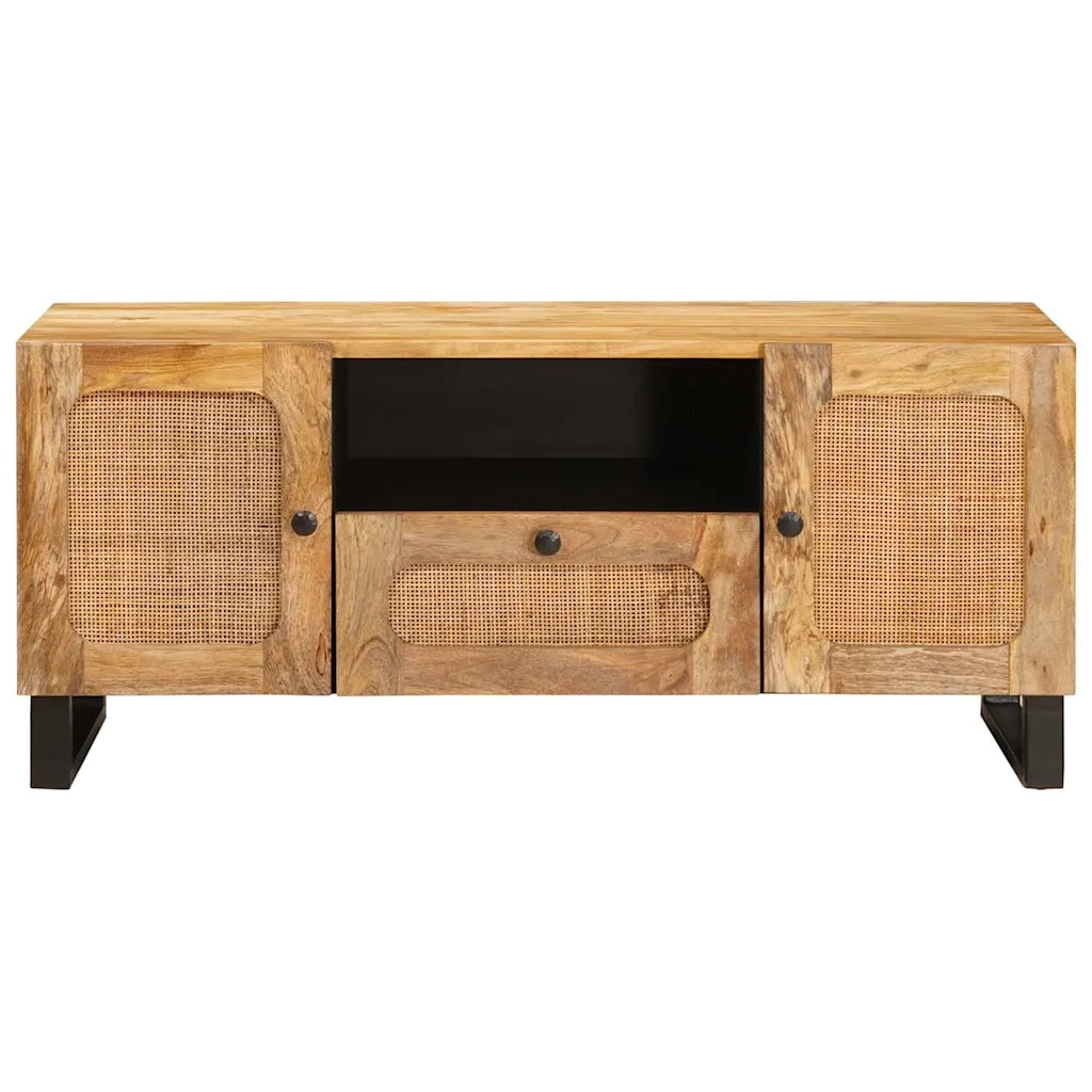 Mobile TV-Credenza per TV Marrone 105 x 33 x 46 cm Legno di mango massello 213869