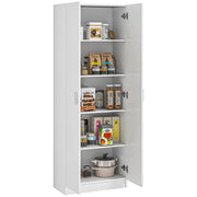 Libreria Moderna con Ripiani Regolabili ¨C zephmum ¨C Legno, Bianco, 60x31.5x165 cm