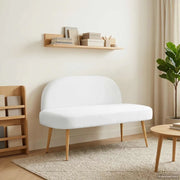 Panchina imbottita con schienale Bianco 110 x 60 x 76 cm