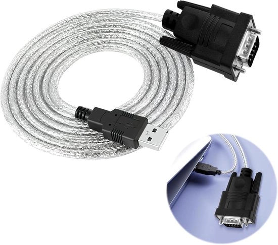 Adattatore seriale USB a RS232 DB9 compatibile con Windows 11/10/8.1 8/7/VISTA/XP Mac OS X 10.6 e successive versioni