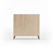 Scarpaia Herdasa effetto rovere chiaro gambe grafite 87x90x27