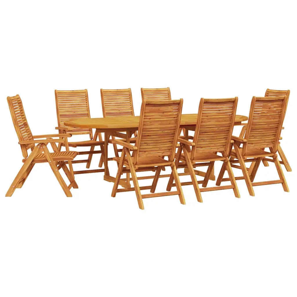 Set da Pranzo per Giardino 9 pcs Marrone 3375723