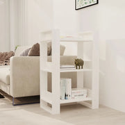 Libreria/Divisorio Bianco 60x35x91 cm in Legno Massello di Pino 813880
