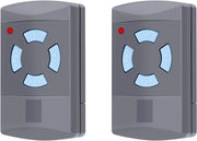 Garagedeuropener con 2 comandi a distanza di riserva e 4 canali - Compatibile con ricevitore a 868MHz per diverse marche di garage.