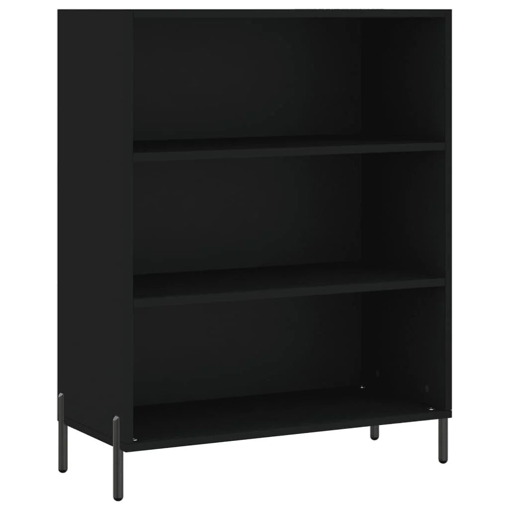 Buffet credenza cassettiera armadio mobile contenitore organizer per cucina soggiorno salotto 69,5 x 32,5 x 180 cm legno ingegnerizzato nero 02_0036023