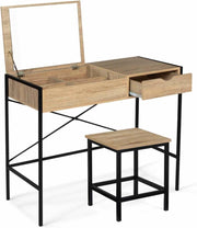 Toeletta con specchio pieghevole di design industriale LUIS