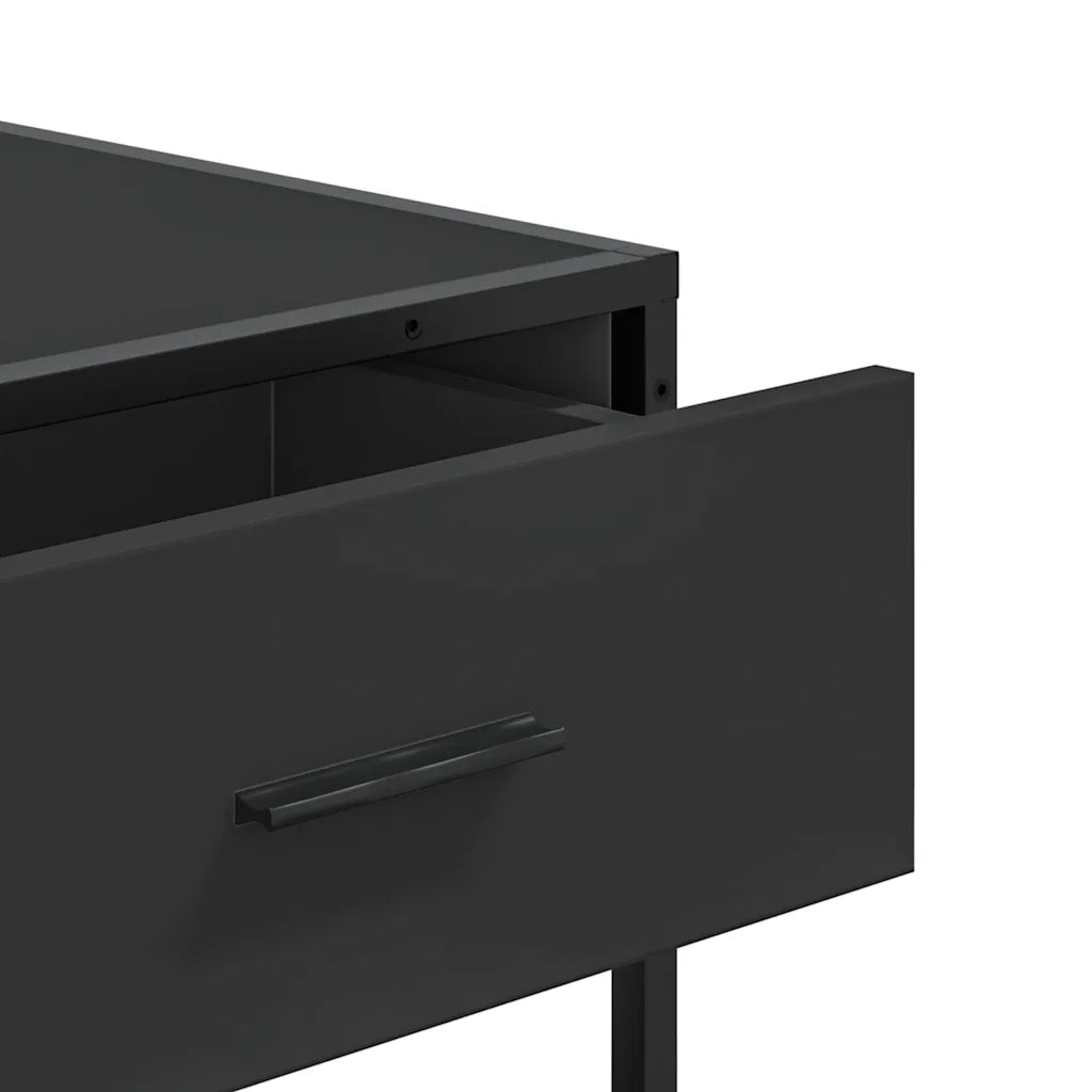 vidaXL Tavolino Consolle Nero 90x35x80 cm in Legno Multistrato