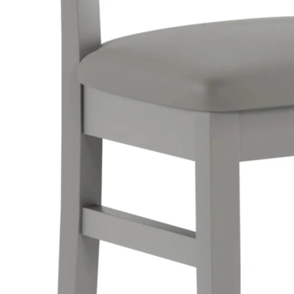 Set di 2 sedie da pranzo imbottite in legno grigio chiaro Zaira con struttura in legno facili da pulire Made in Italy | Duzzle