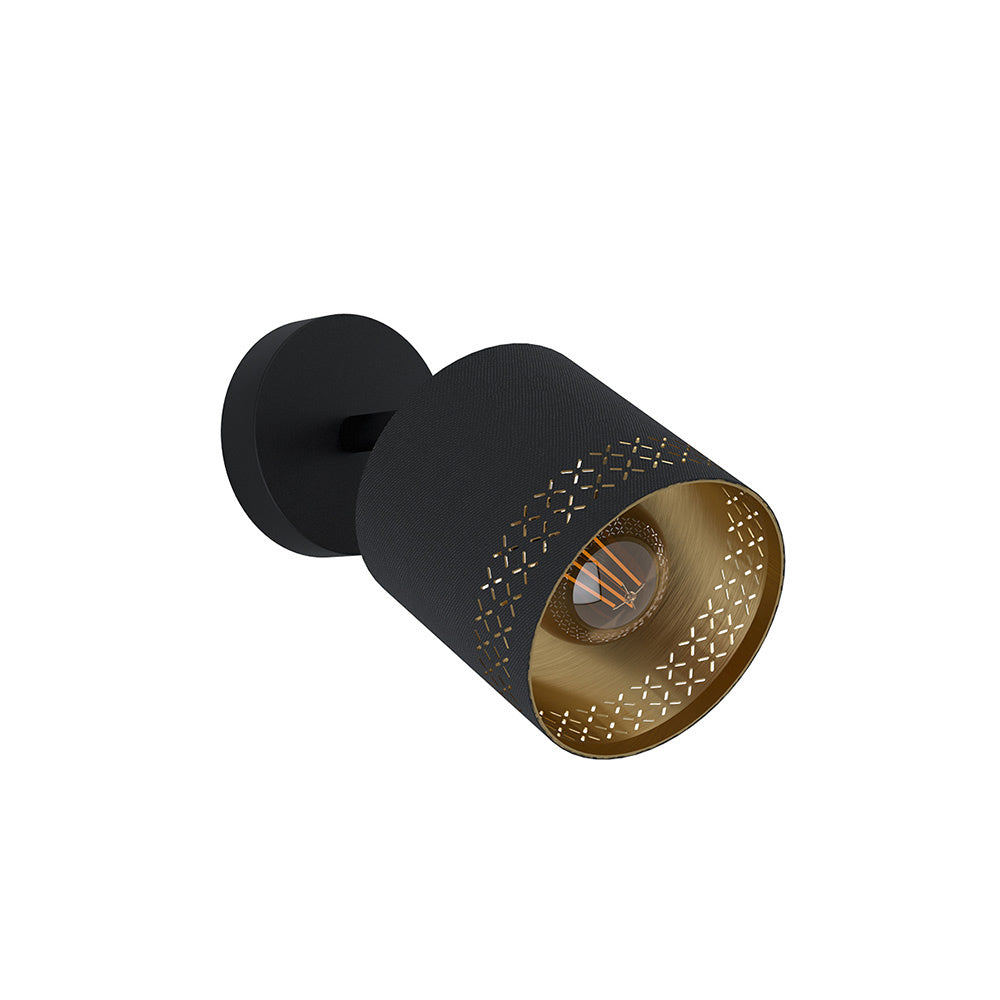 Applique Moderna Esteperra 1 Luce Acciaio Nero