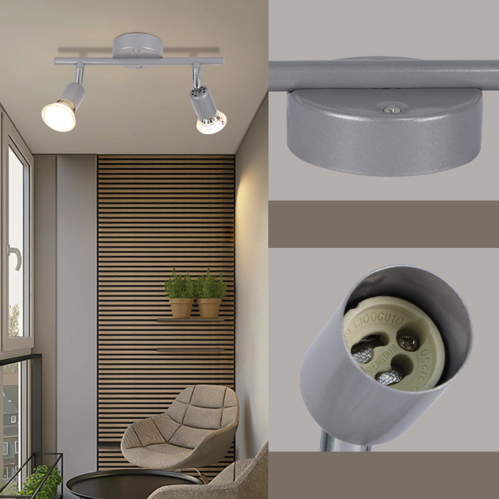 ZMH Faretto da soffitto GU10 a 2 fiamme Lampada da soffitto moderna per corridoio Lampadina inclusa