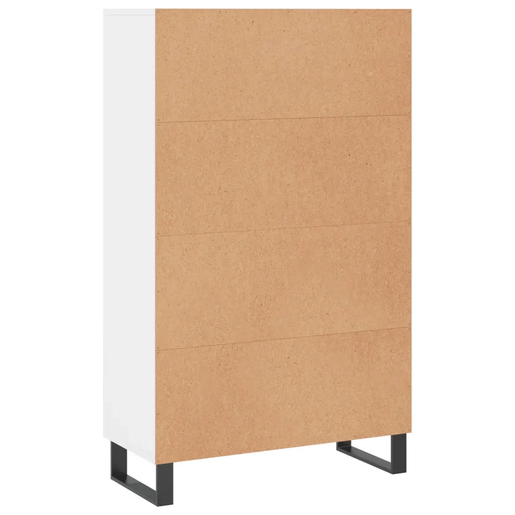 Credenza-Buffet-Armadio da cucina Bianca 69,5x31x115 cm in Legno Multistrato 338935