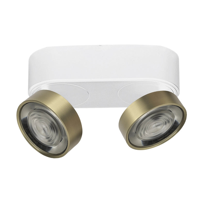 Hole Applique e Plafoniera LED 13W 3000K CRI90 Bianco/Oro - Lampada da soffitto e parete in alluminio pressofuso - Rossini Illuminazione