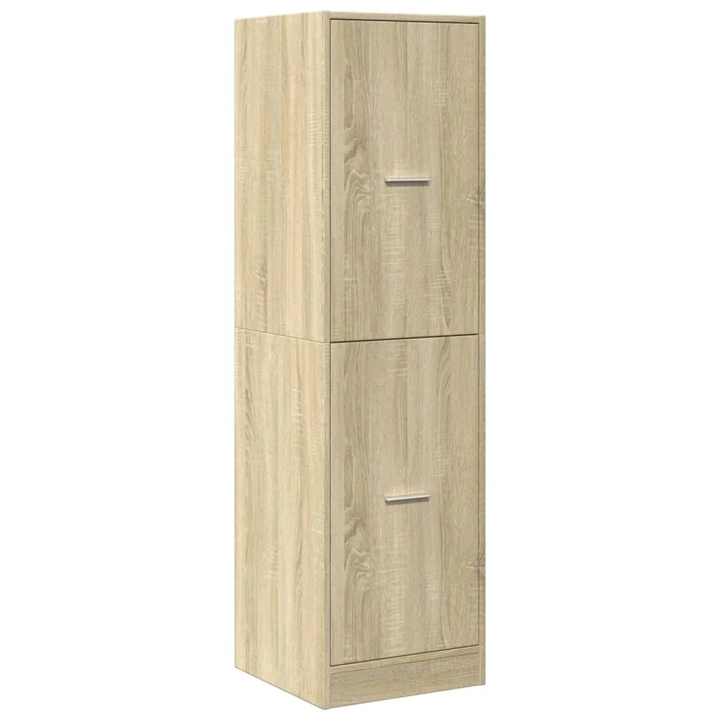Mobiletto da farmacia in legno composito di rovere Sonoma 40 x 41 x 144,5 cm ampio spazio contenitivo stile classico legno di rovere Sonoma 02_0055660
