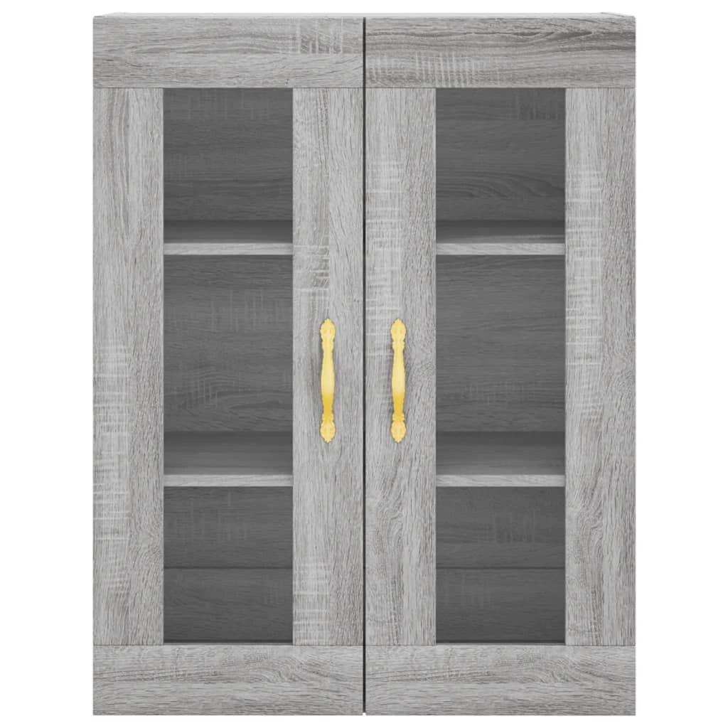 Buffet credenza cassettiera armadio mobile contenitore organizer cucina soggiorno salotto rovere Sonoma alto 69,5 x 34 x 180 cm legno ingegnerizzato grigio 02_0035611