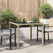 Tavolo da Giardino Beige 90 x 90 x 75 cm polyrattan 362536
