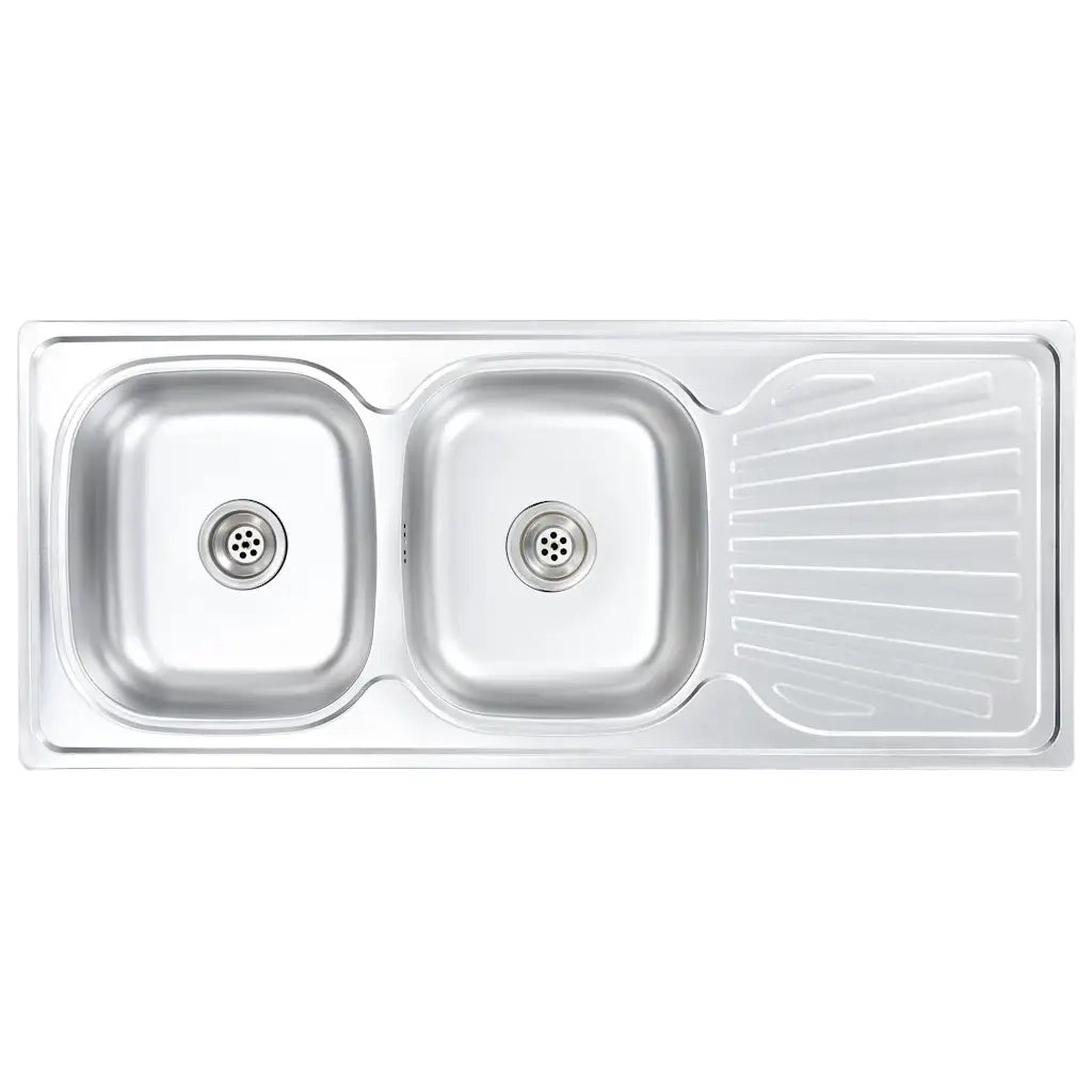 Lavello da Cucina Doppio con Filtro e Sifone in Acciaio Inox CFW2898850