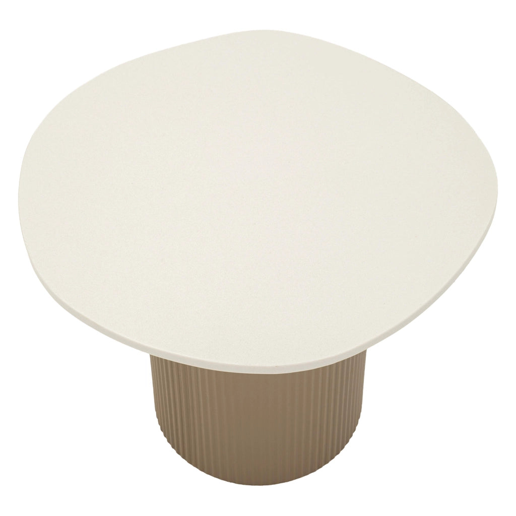 Ganiha, Tavolino da Salotto Forma Squadrata, 48x46x39h cm Bianco Marmo