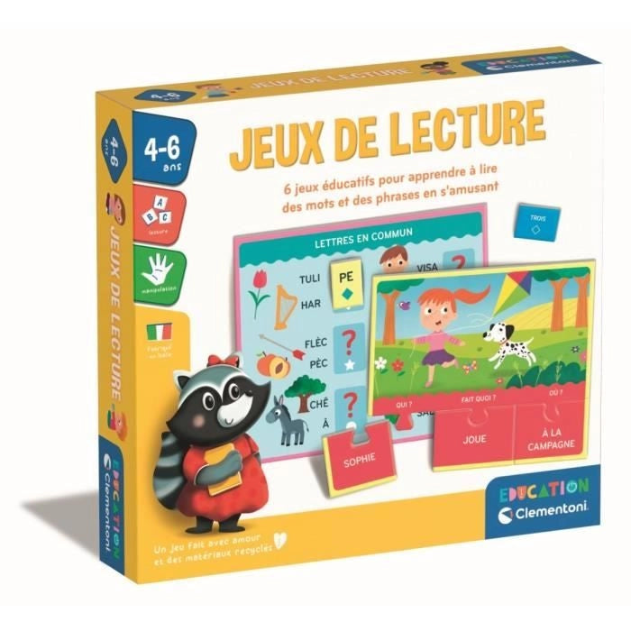 Clementoni - Cofanetto giochi di lettura - Giochi di associazione e riconoscimento - Dai 4 anni