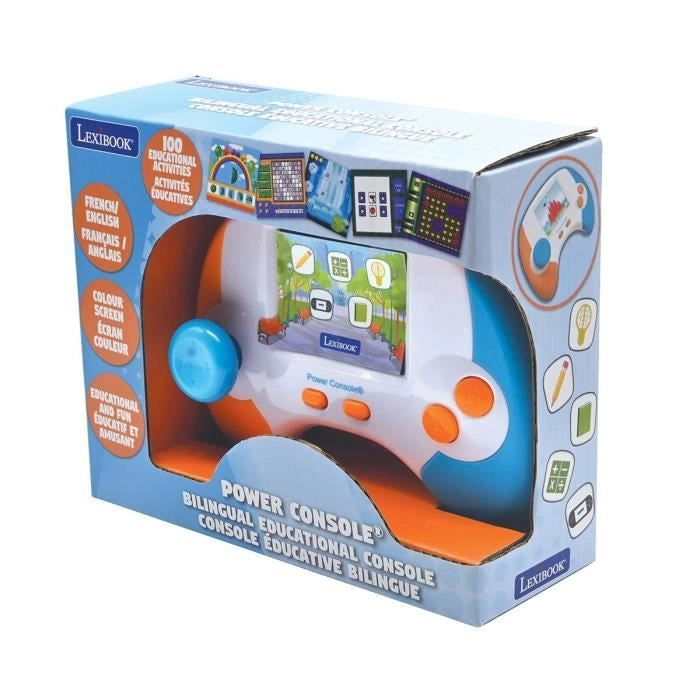 LEXIBOOK - Console didattica bilingue francese/inglese - Con schermo LCD da 2,8 pollici - arancione/blu -JCG100DPi1