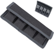 Supporto batterie per fotocamera DSLR - Etui per batterie - Protezione morbida - Grigio - Adatto a diverse batterie - Pratico e compatto