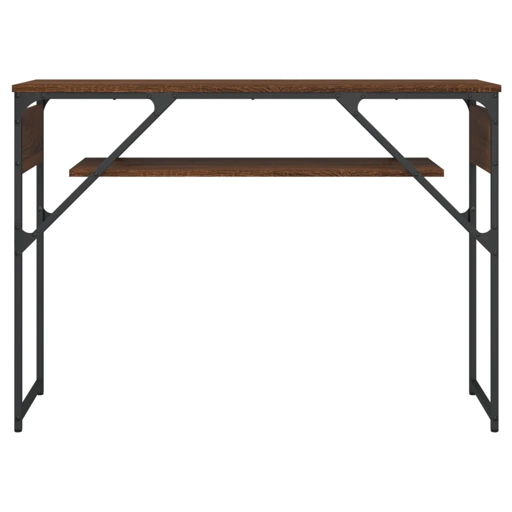 Tavolo Consolle Ripiano Rovere Marrone 105x30x75cm Multistrato