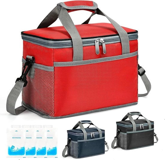 Picnic a sacchetto da 8,5 litri, sacchetto da picnic, borsa da pranzo pieghevole, piccola borsa per il trasporto, termos da 8,5 litri con cinghie regolabili per la spalla - per festival, barbecue, campeggio ecc.
