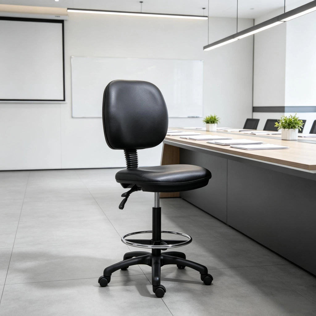 SGABELLO da Ufficio Regolabile 69-91 cm con Schienale Nero