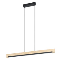 Lampadario A Sospensione Moderno Camacho Acciaio Nero 1 Luce Led 25,5W 3100Lm