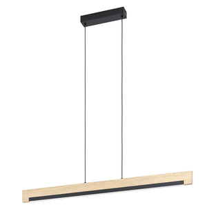 Lampadario A Sospensione Moderno Camacho Acciaio Nero 1 Luce Led 25,5W 3100Lm