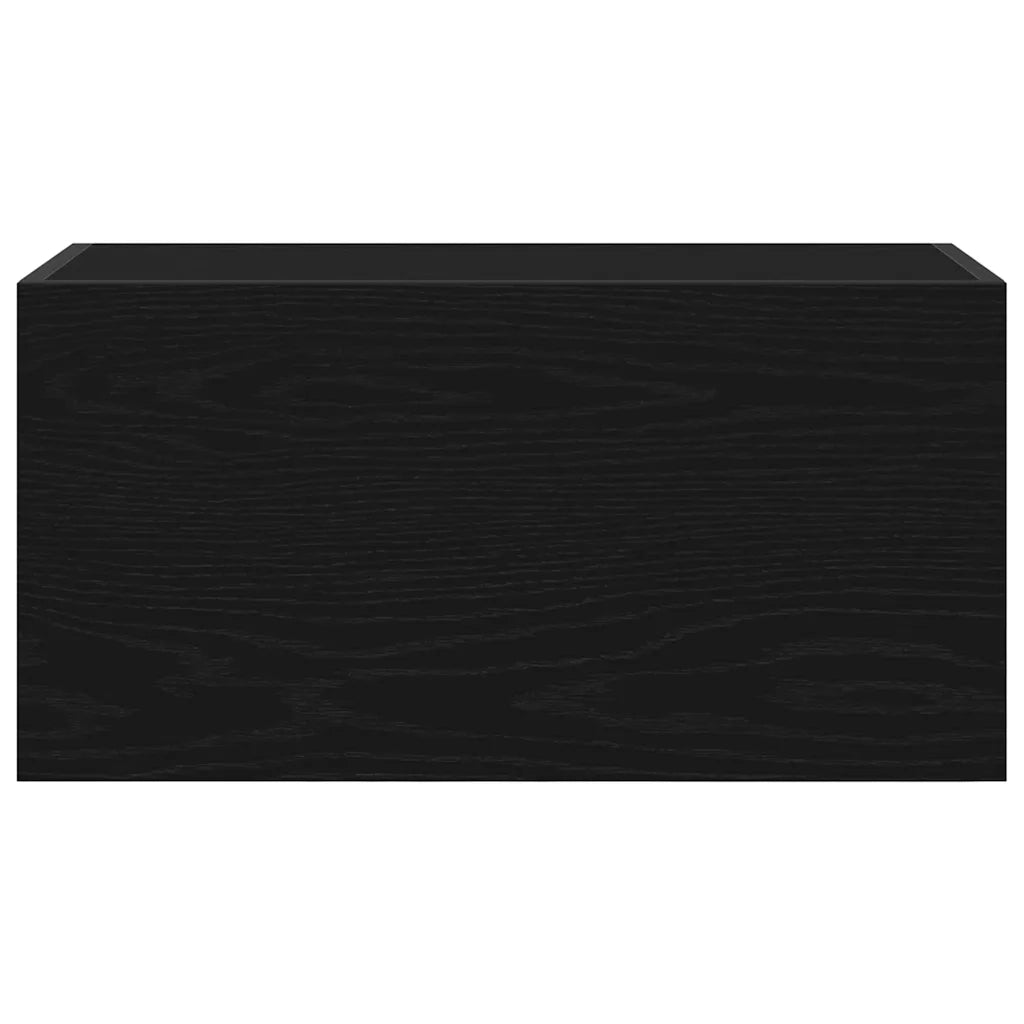 Mobile da Bagno a Parete Nero 60x25x30 cm in Legno Multistrato 860059