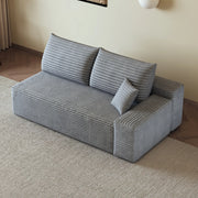 DIVANO 2 POSTI Chaiselongue reversibile Grigio in tessuto
