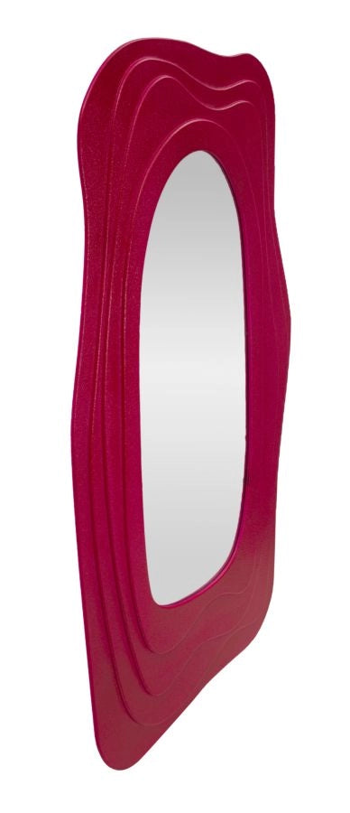 Specchio da Muro Dafne Fuxia 90x4x165 cm in MDF e Specchio Fucsia