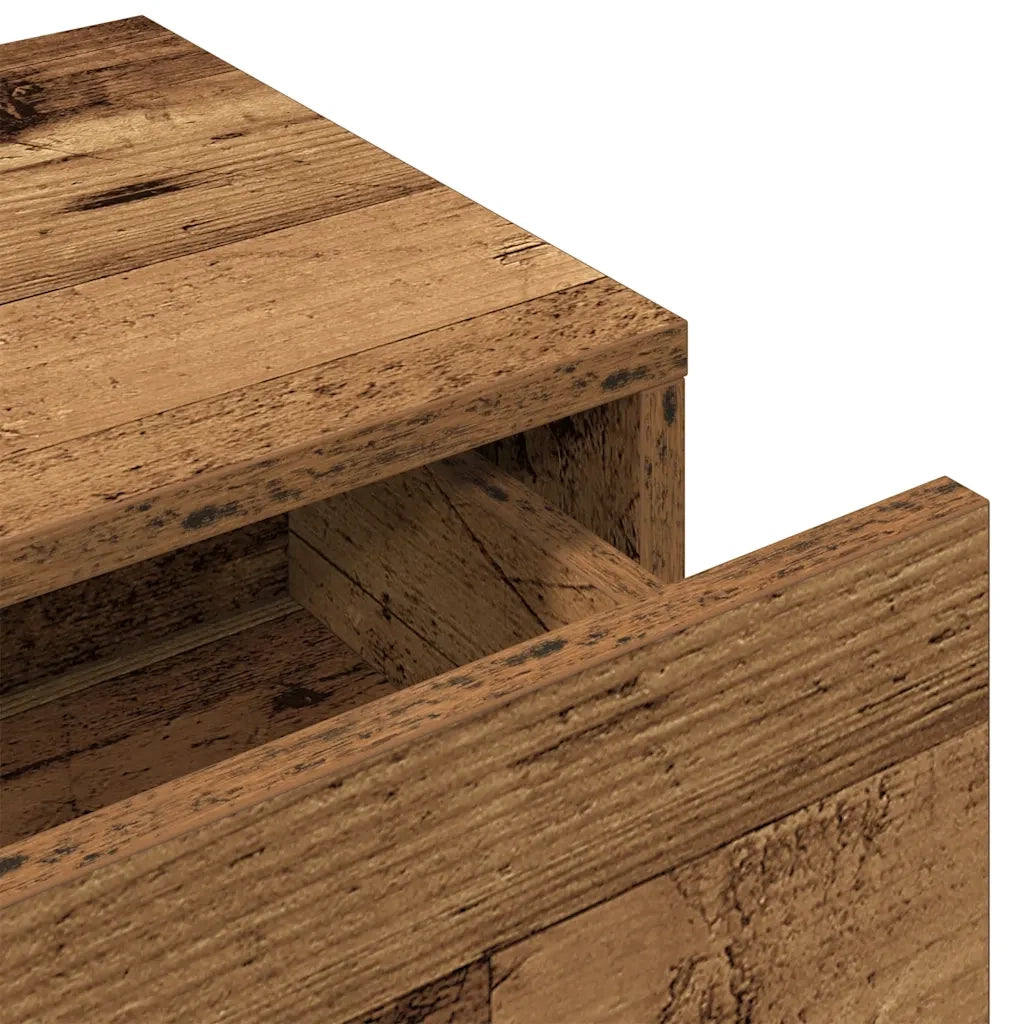 Scaffale a Parete con Cassetti Antico 60x26,5x15 cm Truciolato 859975