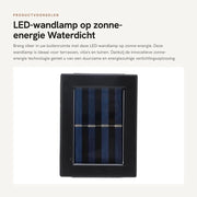 Lampada da Parete con Sensore - Lampada da Esterno con Energia Solare - IP65 Impermeabile - Economia di Energie - Materiale ABS/PC - Potenza 5 W