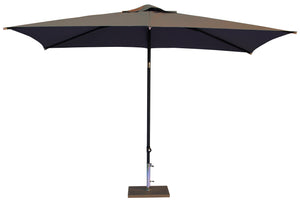 Ombrellone da Giardino 3x2 m Palo Ø38 mm in Alluminio Tessuto Poliestere Trend Taupe