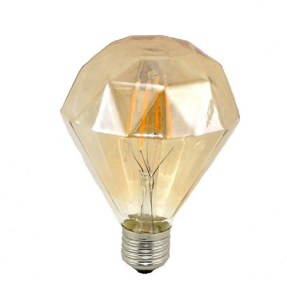 Trade Shop - Lampadina Filamento Diamante Ambra E27 4 Watt Stile Retro Luce Decorativa Dm-oc -