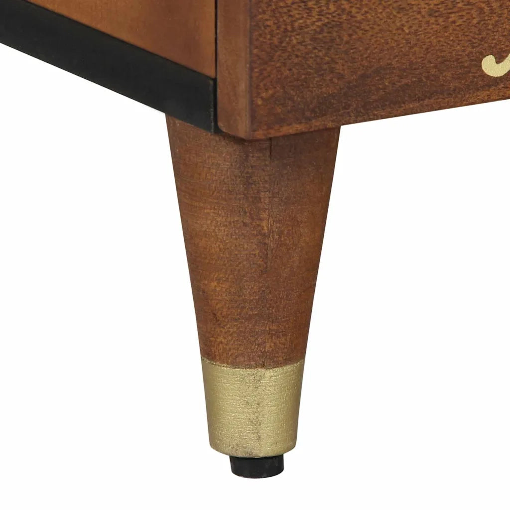 Comodino con porta Marrone miele 40 x 33 x 46 cm 4018732