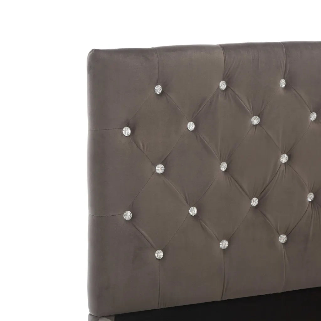 Giroletto-Struttura Letto Grigio in Velluto 90x200 cm 855837
