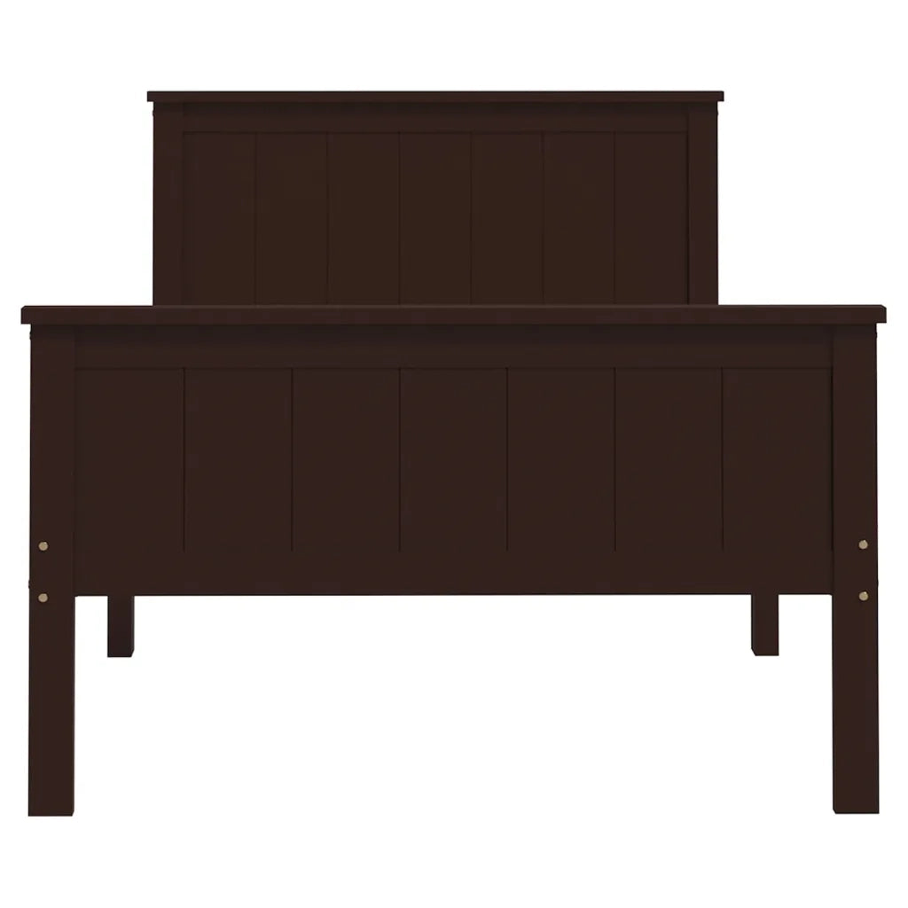 Giroletto Marrone Scuro in Legno Massello di Pino 100x200 cm 322196