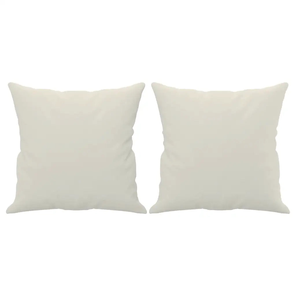 Cuscini Decorativi 2 pz Crema 40x40 cm in Velluto 349493